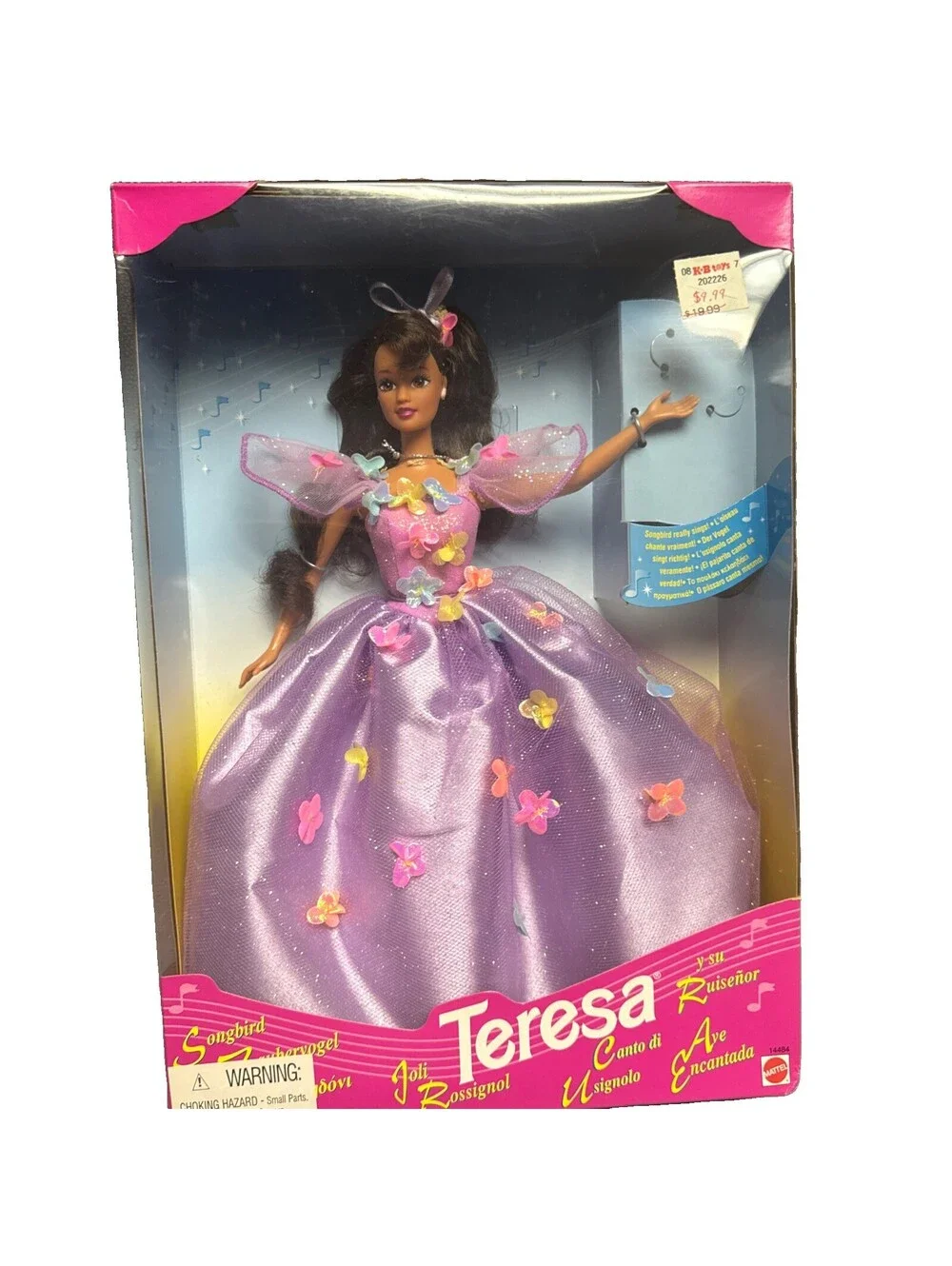 1995 Vintage Mattel - Songbird Teresa Singing Loose Bird #14484 New Not Mint